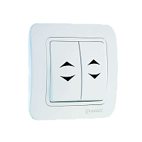 Выключатель Makel Lillium 2-клав.10A пластик проходной белый 70026