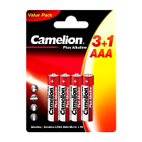 Батарейка Camelion Plus LR03 AAA BL3+1 Alkaline 1.5V (4/48/1152) 