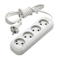 Удлинитель Makel 4р.Б/З 10A 3.0м 2x0.75мм² IP20 белый MGP143 (1/12)