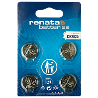 Батарейка Renata CR2025 BL4 Lithium 3V (4/40/400) 