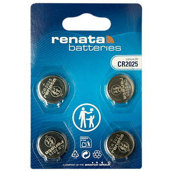 Батарейка Renata CR2025 BL4 Lithium 3V (4/40/400) 