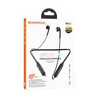 Наушники вставные Borofone BE52 bluetooth 5.0 с микр. черный (1/80)
