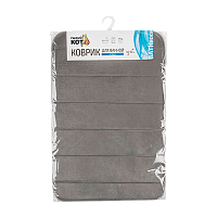 Коврик для ванной Рыжий кот "Cozy" 40x60см серый (1/24)