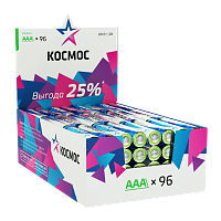 Батарейка Космос LR03 AAA Shrink 4 Alkaline 1.5V (96/384)