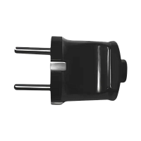 Вилка электрическая Прогресс Б/З 10A черный (1/50/500)