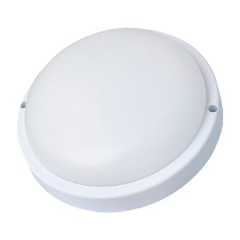 Светильник влагозащищенный Ultraflash LBF-0301S 12W 220V LED IP65 с датчиком движения 140мм белый (1