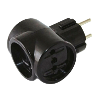 Разветвитель Volsten Si 1/3-Bl РВ-041 3р.Б/З 16A черный (1/150)