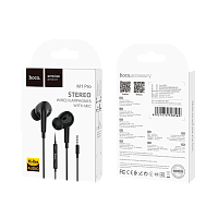 Наушники внутриканальные HOCO M1 PRO с микр. черный (1/34/340)