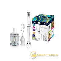 Блендерный набор Ergolux ELX-BS01-C31 500W 2 скорости (блендер, миксер, чоппер) белый (1/8)