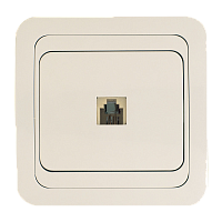 Розетка телефонная Makel Mimoza 1гн. кремовый 25014 (1/12)