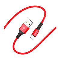 Кабель Borofone BX20 USB (m)-Lightning (m) 1.0м 2.0A нейлон красный (1/648)