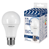 Лампа светодиодная Ergolux A60 E27 11W 6500К 180-240V груша матовая (1/10/100)