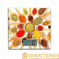 Весы кухонные Ergolux ELX-SK01-С11 электронные 5кг ассорти (1/20)