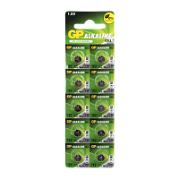 Батарейка GP G3/LR736/LR41/392A/192 BL10 Alkaline 1.5V отрывные (10/250/5000) R