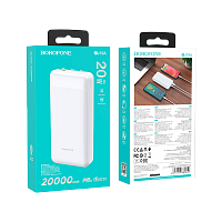 Внешний аккумулятор Borofone BJ19A 20000mAh 2.0A 2USB QC3.0 белый