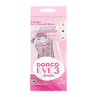 Бритва одноразовая DORCO "EVE3" 3 лезвия 4шт.