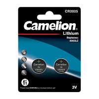 Батарейка Camelion CR2025 BL2 Lithium 3V (2/24/576) 