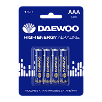 Батарейка Daewoo ENERGY LR03 AAA BL4 Alkaline 1.5V (4/40/960)