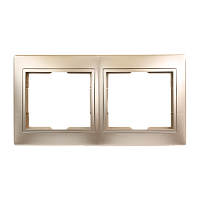 Рамка Smartbuy 2-местная горизонтальная шампань "Венера"