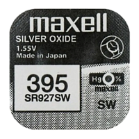 Батарейка Maxell 395/399 BL1 Silver Oxide 1.55V 0%Hg (1/10/100)