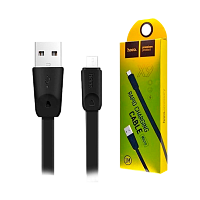 Кабель HOCO X9 USB (m)-Lightning (m) 1м 2.4A силикон черный (1/30/300)