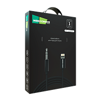 Кабель AUX MORE CHOICE UK28i Jack 3.5mm (m)-Lightning (m) 1м ПВХ черный (1/25/250)