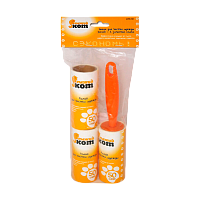 Ролик для чистки одежды Рыжий кот LRS-50 50сл. 2 запасных блока оранжевый (1/24)