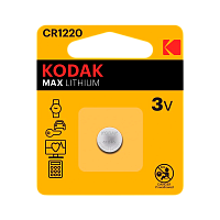 Батарейка Kodak MAX CR1220 BL1 Lithium 3V (1/60/240/61440)