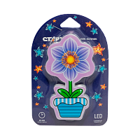 Ночник Старт "Цветок" NL 3LED 0.5W 220V синий