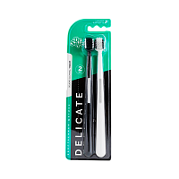 Зубная щетка Dr.Safe Duo средняя 2шт. черный белый (2/24/288)