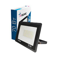 Прожектор светодиодный Космос Super-Slim 70W 230V IP65 6500К холодный черный (1/20)