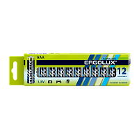 Батарейка Ergolux LR03 AAA BL12 Alkaline 1.5V (12/960)