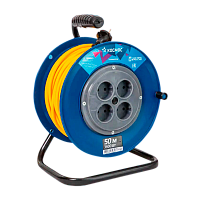 Удлинитель силовой Космос 4р.Б/З 16A 50.0м ПВС 2x1.5мм² IP20 на катушке (1)