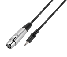 Кабель AUX GoPower Jack 3.5mm (m)-XLR 3м ПВХ черный Premium Zip-Lock c подвесом (1/50)