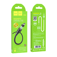 Кабель HOCO X52 USB (m)-microUSB (m) 1м 2.0A ПВХ магнит черный (1/31/310)