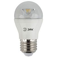 Лампа светодиодная ЭРА P45 E27 7W 2700К 170-265V шар прозрачная (1/6/60)