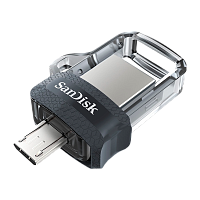 Флеш-накопитель SanDisk Ultra Android Dual Drive DD3 64GB USB3.0 microUSB (m) пластик черный