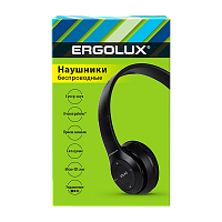 Наушники полноразмерные Ergolux ELX-BTHP01-C02 bluetooth 5.3 с микр. MP3/FM черный (1/5/80) 