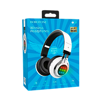 Наушники полноразмерные Borofone BO8 bluetooth 5.0 с микр. белый (1/12/36) 