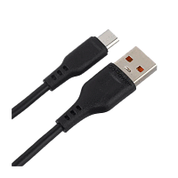Кабель GoPower GP01M USB (m)-microUSB (m) 1м 2.4A ПВХ черный (1/200/800)