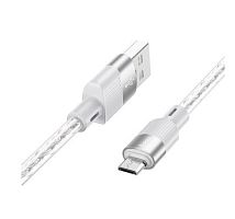 Кабель HOCO X99 USB (m)-microUSB (m) 1м 2.4A силикон серый