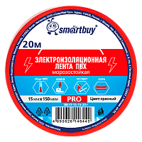 Изолента Smartbuy PRO 15мм*20м ПВХ морозостойкая красный 