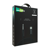 Кабель AUX MORE CHOICE UK28a Jack 3.5mm (m)-Type-C (m) 1м ПВХ черный (1/25/250) 