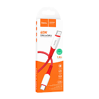 Кабель HOCO X70 Type-C (m)-Type-C (m) 1м 3.0A 60W нейлон красный (1/31/310)