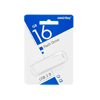 Флеш-накопитель Smartbuy Clue 16GB USB2.0 пластик белый