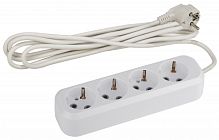 Удлинитель ЭРА UX 4р.С/З 10A 5.0м белый