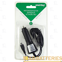 Автомобильное З/У Smartbuy microUSB (m) 1.0A черный (1/100) 