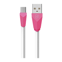 USB кабель REMAX Alien (IPhone 5/6/7/SE) 1M RC-030I Розовый (1M, 2.1A)