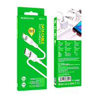 Кабель Borofone BX43 USB (m)-Type-C (m) 1м 2.4A ПВХ белый (1/360)