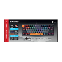 Клавиатура проводная Defender GK-002 RU APEX игровая USB 1.5м черный (1/18) 